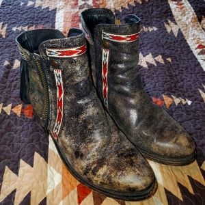 Corral Fringe Embroidered Booties